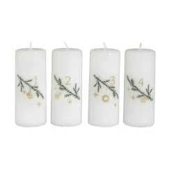 Kremmerhuset Adventslys 4 pk| Kubbelys|Julelys Og Lysestaker