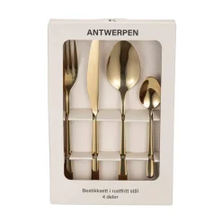 Kremmerhuset Bestikksett Antwerpen 4pk, gull| Bestikk