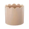 Kremmerhuset Blomsterpotte Scallop 13,5cm, beige| Blomsterpotter Og Pidestaller