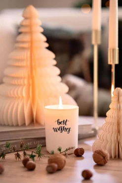 Kremmerhuset Duftlys Best Wishes hvit| Duftlys|Julelys Og Lysestaker