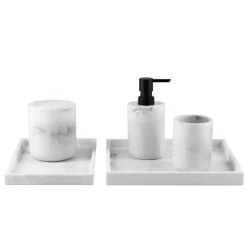 Kremmerhuset Fat marmor hvit 25x25cm| Baderomsartikler