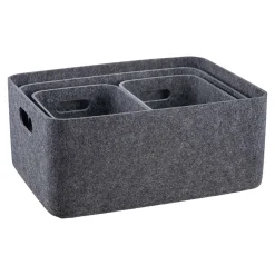 Kremmerhuset Filtkurv S/4 mørk grå| Oppbevaring Og Kurver