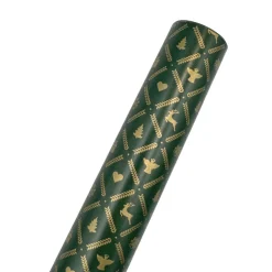 Kremmerhuset Gavepapir Hjem til jul grønn| Gaveinnpakking