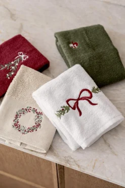 Kremmerhuset Gjestehåndkle julehjerter 40x60 cm| Annen Tekstil|Baderomsartikler