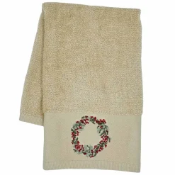Kremmerhuset Gjestehåndkle krans beige| Annen Tekstil|Baderomsartikler