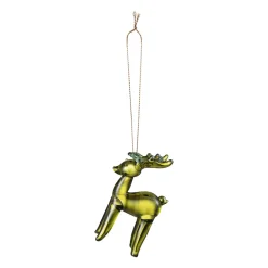 Kremmerhuset Glasshjort grønn| Julepynt|Julekuler