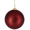 Kremmerhuset Julekule glitter 4 pack rød| Julekuler