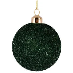 Kremmerhuset Julekule glitter perle 8cm grønn| Julekuler