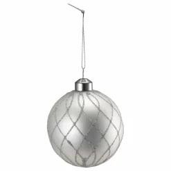 Kremmerhuset Julekule sparkle hvit| Julekuler