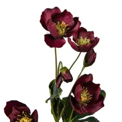 Kremmerhuset Julerose, burgunder| Kunstige Blomster|Juletrær Og Julegrønt