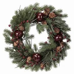 Kremmerhuset Krans med epler 33cm| Kunstige Blomster|Juletrær Og Julegrønt