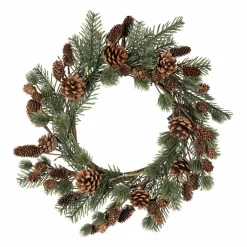 Kremmerhuset Krans med gran og kongler 48cm| Kunstige Blomster|Juletrær Og Julegrønt