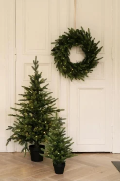 Kremmerhuset Krans med ledlys Ø60cm| Kunstige Blomster|Juletrær Og Julegrønt