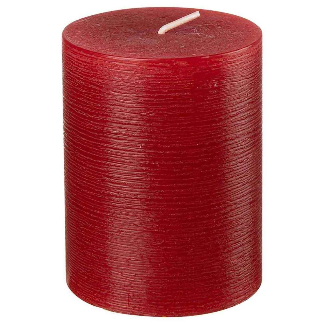 Kremmerhuset Kubbelys rustikk 9 cm julerød| Kubbelys|Julelys Og Lysestaker