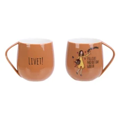 Kremmerhuset Lykketegning - Livet Krus 40 cl brun| Krus