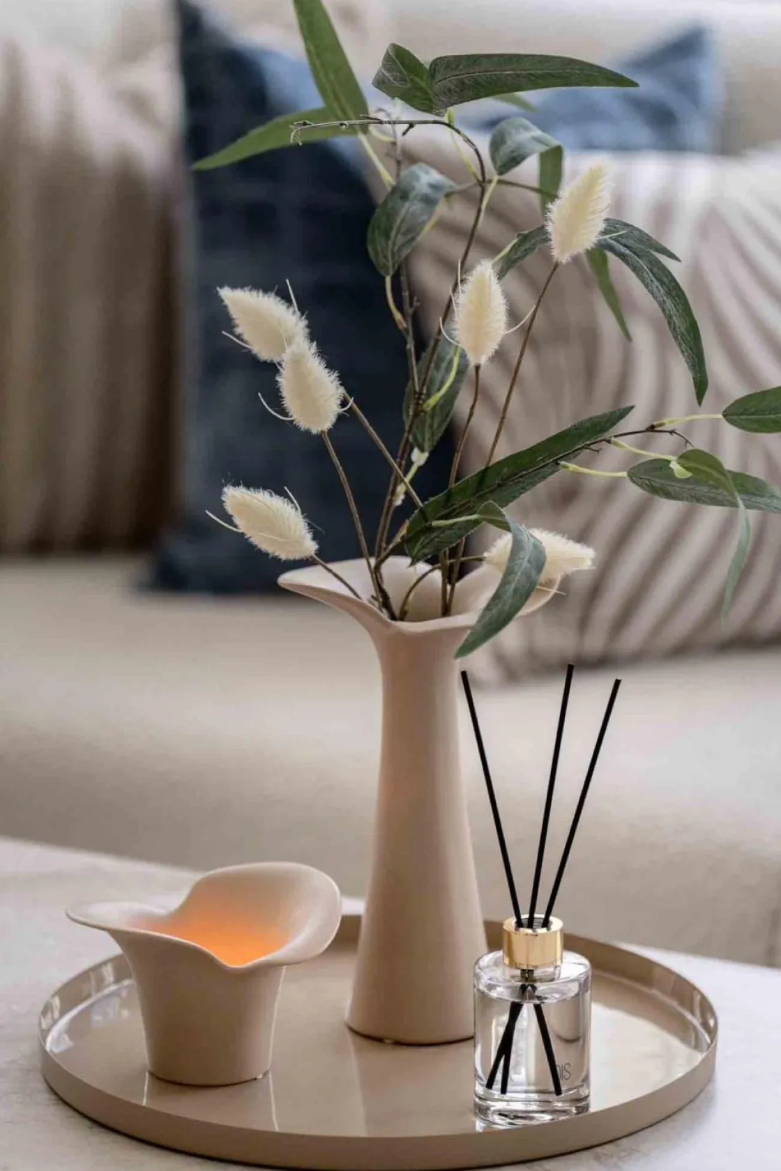 Kremmerhuset Lysfat Lana Ø 35 cm sand| Lysfat