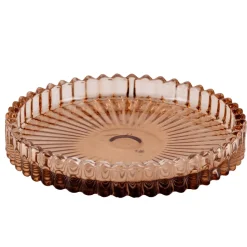 Kremmerhuset Lysholder rille 9cm brun| Lysfat|Lysestaker