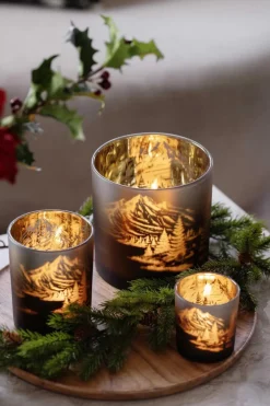 Kremmerhuset Lyslykt vinterfjell 12,5cm| Lykter|Julelys Og Lysestaker