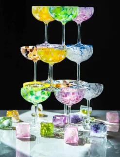 Kremmerhuset Magnor - Swirl Champagneglass, rosa| Glass