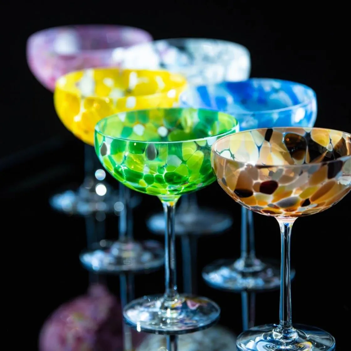 Kremmerhuset Magnor - Swirl Champagneglass, brun| Glass