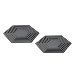 Kremmerhuset Modern House - Ime Gryteklut 2-pk sekskantet mørk grå| Kjøkkentekstil