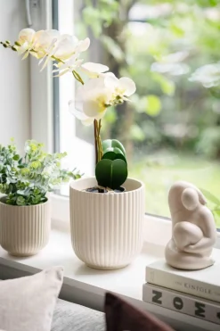 Kremmerhuset Potte Riley matt 20 cm, beige| Blomsterpotter Og Pidestaller