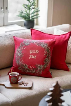 Kremmerhuset Putetrekk Dahlia rød| Putetrekk|Juletekstil