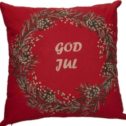 Kremmerhuset Putetrekk God Jul krans 48x48 cm| Putetrekk|Juletekstil