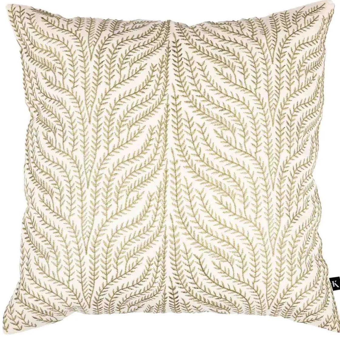 Kremmerhuset Putetrekk Gren brodert 48x48cm grønn| Putetrekk