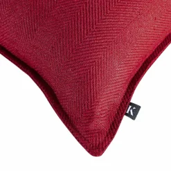 Kremmerhuset Putetrekk Herringbone 48x48cm rød| Putetrekk|Juletekstil