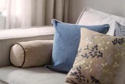 Kremmerhuset Putetrekk Piper 48x48 cm blå| Putetrekk