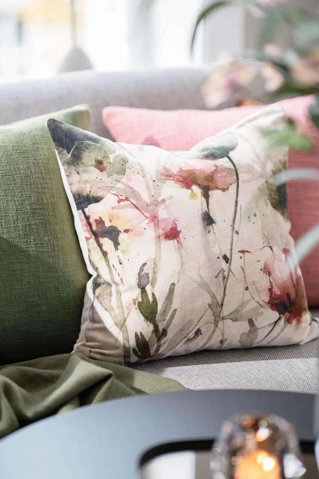 Kremmerhuset Putetrekk velur Flora grønn| Putetrekk