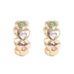 Kremmerhuset Øreringer, flettet, perle, Gull| Ørepynt