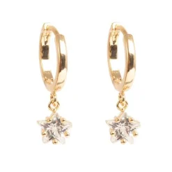 Kremmerhuset Øreringer med CZ, Gull| Ørepynt