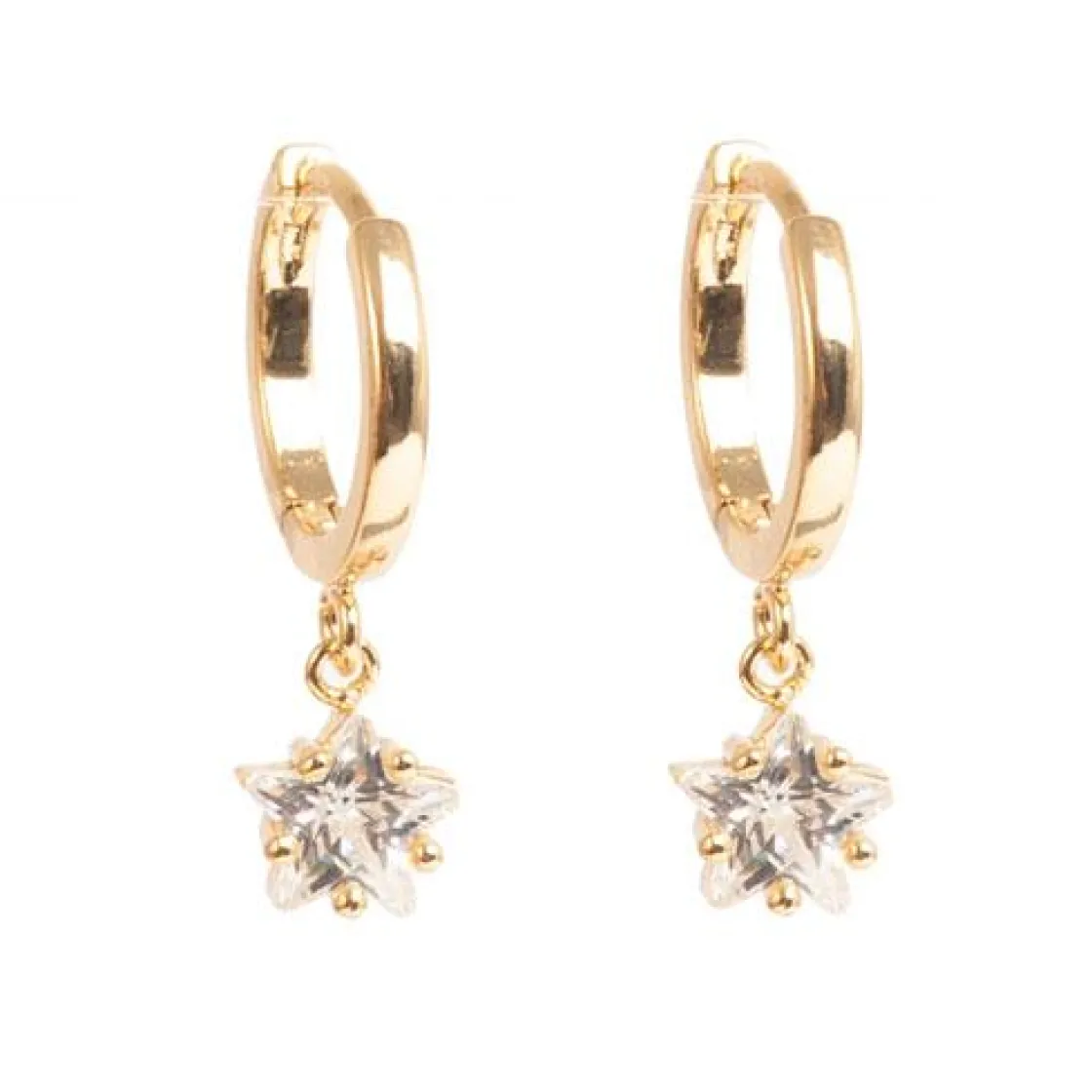 Kremmerhuset Øreringer med CZ, Gull| Ørepynt