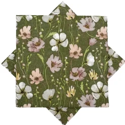 Kremmerhuset Serviett blomstring grønn| Servietter