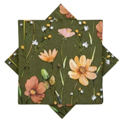 Kremmerhuset Serviett Bloom grønn| Servietter