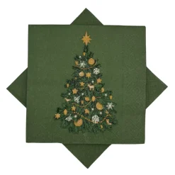 Kremmerhuset Serviett juletre grønn| Servietter|Juleservietter