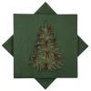 Kremmerhuset Serviett Juletre sløyfer grønn| Servietter|Juleservietter