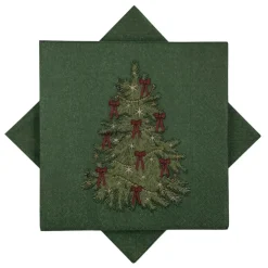 Kremmerhuset Serviett Juletre sløyfer grønn| Servietter|Juleservietter