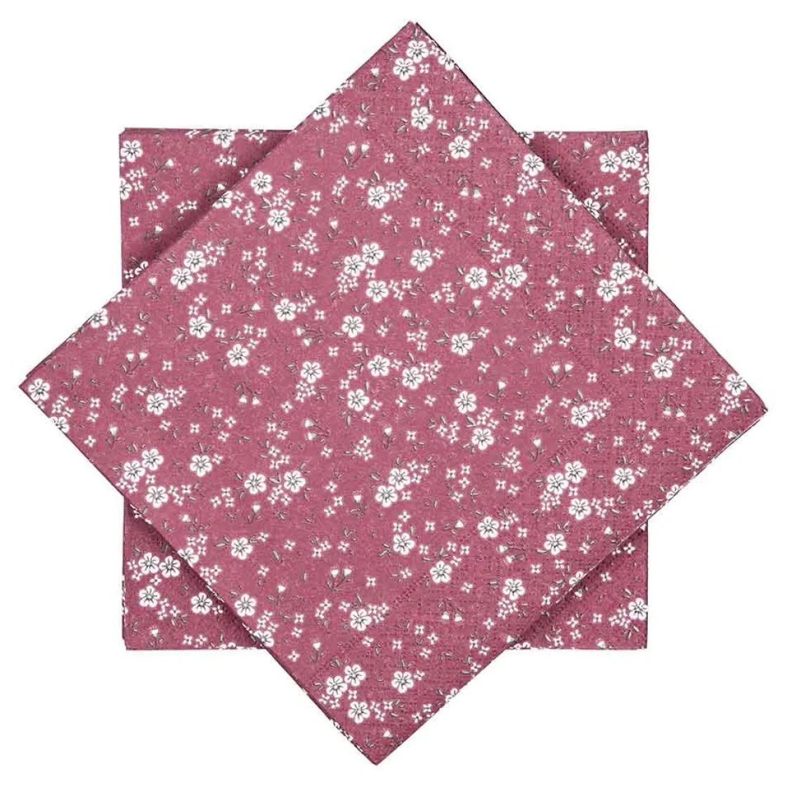 Kremmerhuset Serviett småblomster burgunder| Servietter