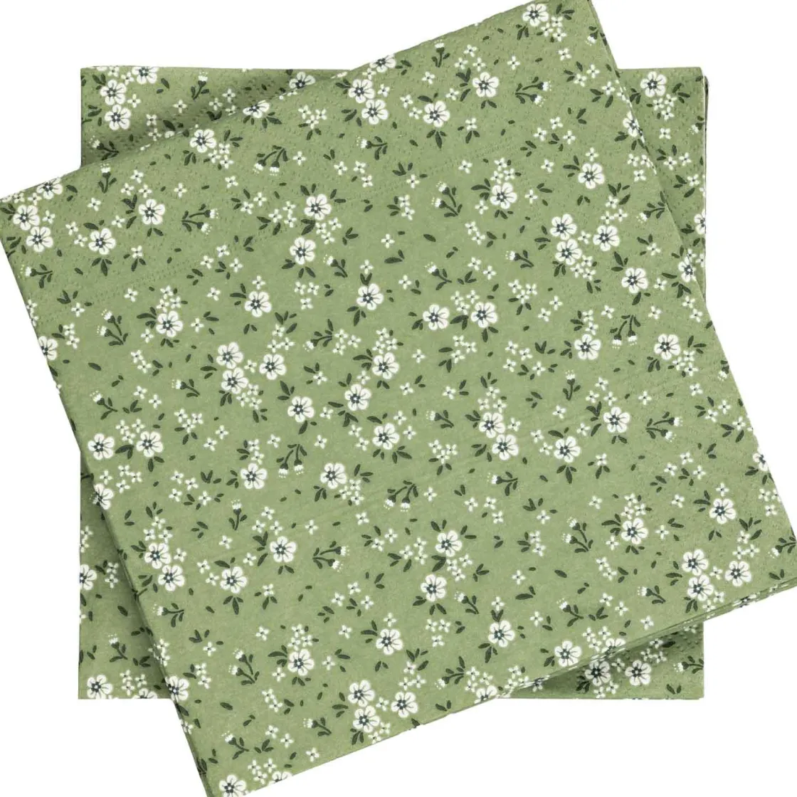 Kremmerhuset Serviett småblomster grønn| Servietter