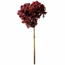 Kremmerhuset Stilkblomst Hortensia 52cm Burgunder| Kunstige Blomster