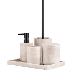 Kremmerhuset Tannbørsteholder marmor beige| Baderomsartikler