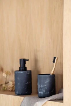 Kremmerhuset Tannbørsteholder marmor sort| Baderomsartikler