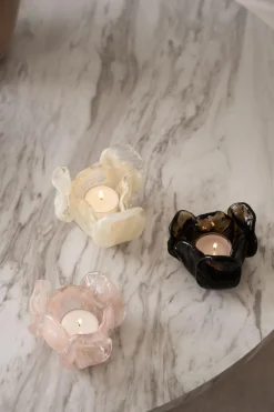 Kremmerhuset Telysholder Flow 7 cm creme| Lysestaker