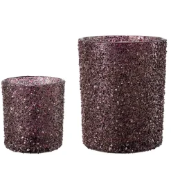 Kremmerhuset Telysholder Glitter burgunder 12,5 cm| Lykter|Julelys Og Lysestaker