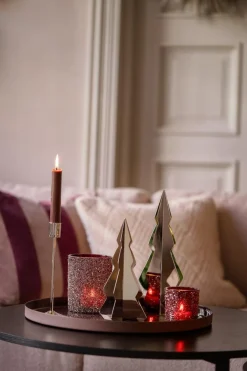 Kremmerhuset Telysholder Glitter burgunder 12,5 cm| Lykter|Julelys Og Lysestaker