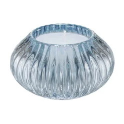 Kremmerhuset Telysholder rille lys blå| Lysestaker