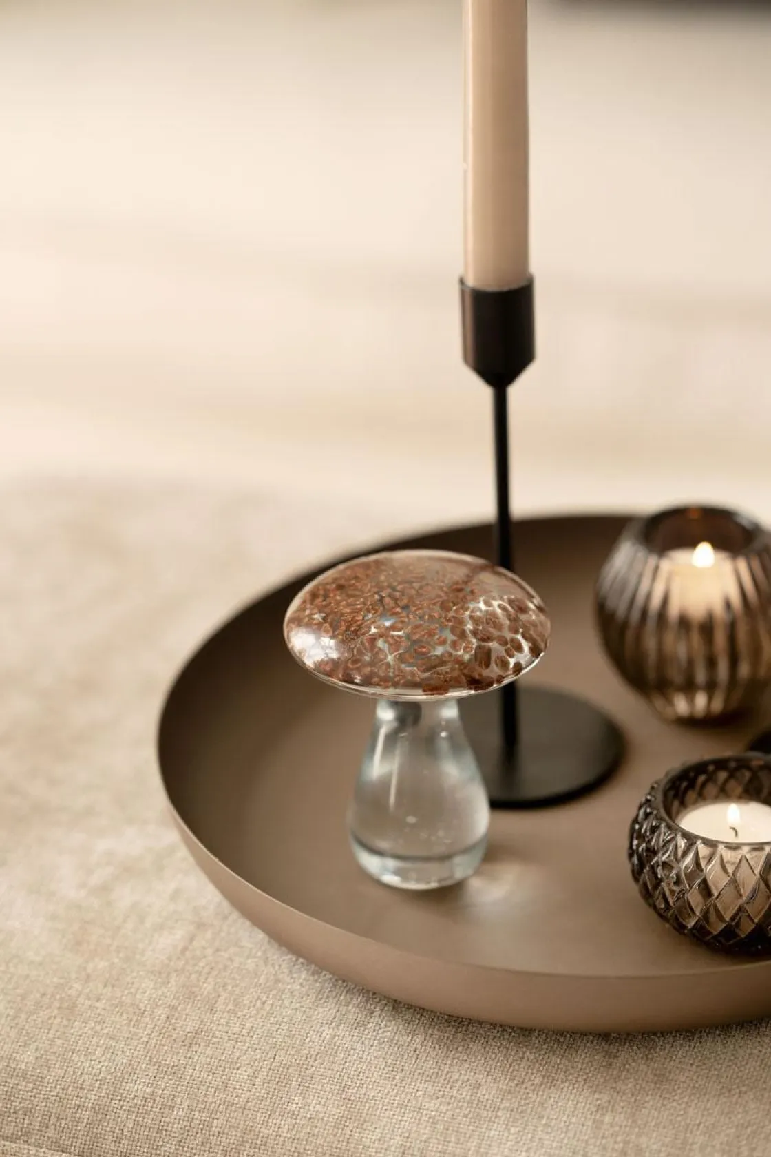 Kremmerhuset Telysholder Rubi 4,3 cm grå| Lysestaker